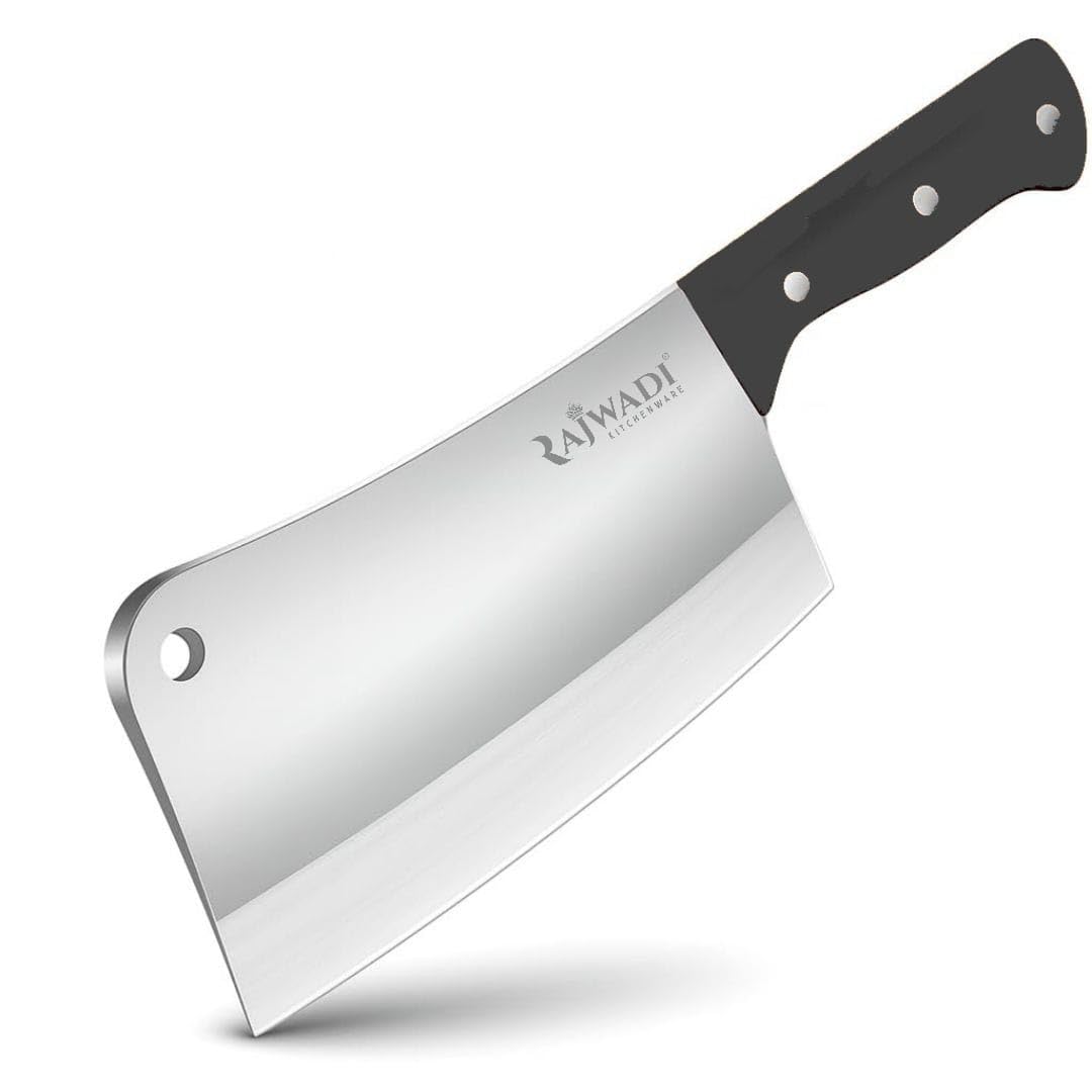 Stainless Steel Chef Knife, Ultra Sharp Cooking Knife | Meat Cleaver Knife | Butcher Knife for Mutton, Fruits & Vegetables – Professional Knives for Home & Restaurant. (Meat Cleaver KNIEF)