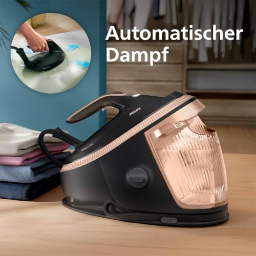 Philips PerfectCare parna stanica za glačanje serije 7000, udar pare 650 g, 8,5 bara, ploča za glačanje SteamGlide Elite, automatska inteligentna para (PSG7300/80)