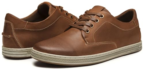 Jousen Men's Fashion Sneakers Leather Retro Casual Shoes for Men Breathable Dress Mens Sneakers4