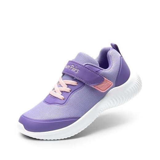 DREAM PAIRS Unisex-Child Running Shoes,Sneaker, Purple/Pink, 12 Little Kid