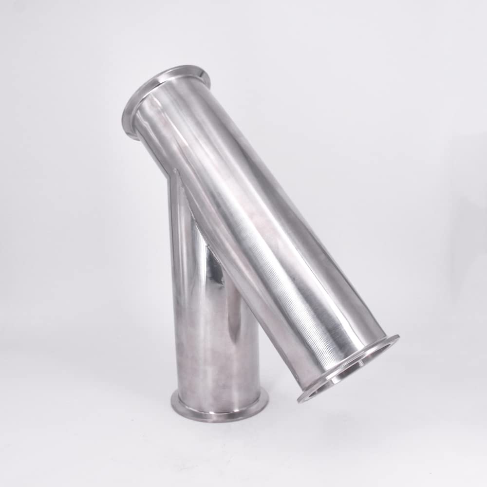 Abrazadera triple oblicua en forma de Y de 76 mm de diámetro exterior, 3" y 3 vías, acero inoxidable SUS 304, divisor for cerveza casera y vino