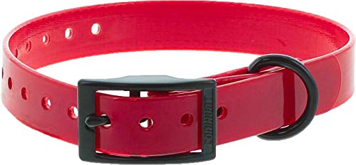 CANIHUNT Collier Xtreme Polyuréthane - Boucle Double - 16 Coloris (1.9 x 0.25 x 45 cm, Rouge)