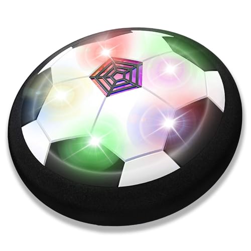 JRD&BS WINL Kinder Spielzeug Die Magisch Hover Fußball Mit Leistungs Starken LED-Licht FÜR Familien Aktivität,Teen Geschenk für 3-12 Jahre Altes Mädchen ÜBung Kinder Spielzeug (Schwarz)
