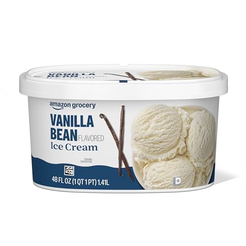 Amazon Grocery, Vanilla Bean Ice Cream, 48 Fl Oz, Frozen