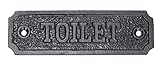 placa toilet Montaje fácil  Imex El Zorro B-76190-N B-76190-N-Placa Toilet (Hierro Fundido, 115 x 35 mm)