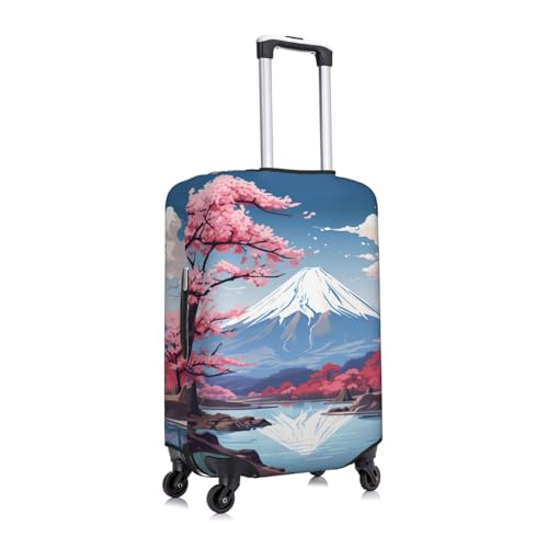 Japan Mount Fuji Landscape Print Luggage Suitcase Cover Protector Luggage Washable Covers With Concealed Zipper3