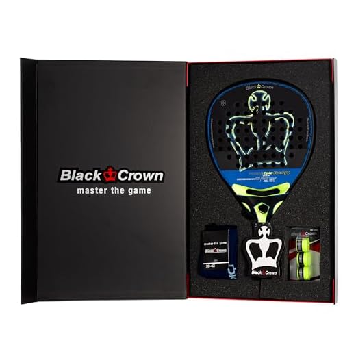 Black Crown - Pala Piton Epic Energy Pack | Incluye Pala, Par de Calcetines y Overgrips | Forma Lágrima, Goma Super Control Black EVA, Doble Tubular Carbono 100%, Carbono 3K, Control y Precisión