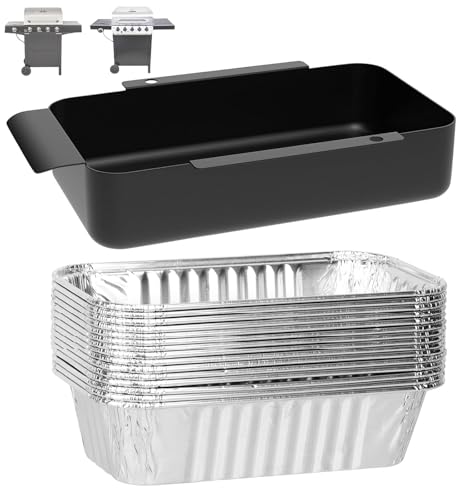 G416-0015-W1 Grease Tray Replacement for Charbroil 463331221 463242716 463365021 463234513 9328812P06 463344523 G325-5703-W1 Grease Catcher for CharBroil Performance with Aluminum Drip Liners 10PCS