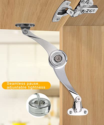 Support Cabinet Hinge, 4Pcs Premium Lid Support Hinge S Shape Heavy Duty Adjustable Metal Lift And Up Hinges Cabinet Door Support Hinge For Cabinet Closet Wardrobe #TOP5