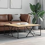 Gecheer Couchtisch Beistelltisch mit Metallgestell,Wohnzimmertisch Tisch Sofatisch für...
