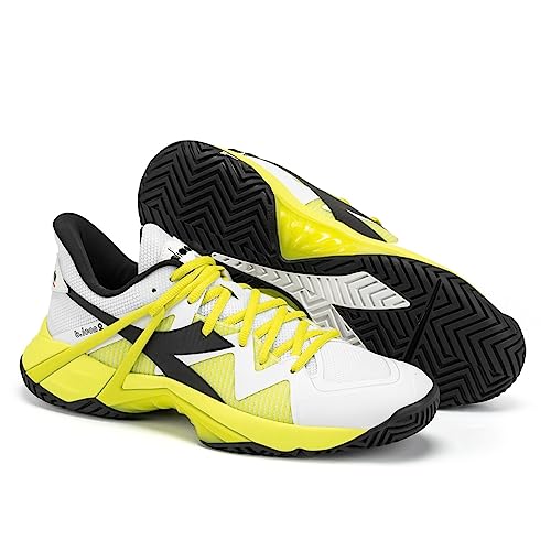 Image of Diadora Mens B.Icon 2 All Ground Tennis Sneakers Shoes - White, Yellow