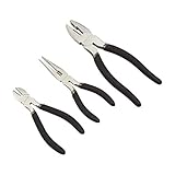 Amazon Basics Pliers Set with Durable Nylon Case - 3-Piece (6-Inch Diagonal, 8-Inch Combination, 6-Inch Long Nose)
