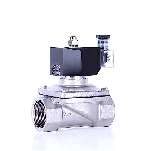 Électrovanne 1-1/4 NPT 230V en acier inoxydable avec LED d'alimentation