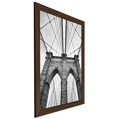 Americanflat 20x30 Poster Frame with Polished Plexiglass - Wide Picture Frames Made of Engineered Wood for Vertical or Horizontal Wall Display - Epic Collection - Walnut
