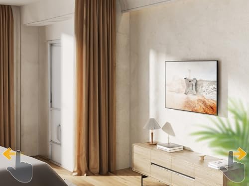 RICOO Monitor Halterung Wandhalterung Fest Slim Neigbar Bildschirmhalterung Monitorhalterung für 13-34 Zoll Flach Smart N0611 Computer Curved PC Bildschirm Wand-Halter VESA 75 x 75 & 100 x 100 mm