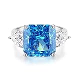 Tolldek Anillo de compromiso de oro amarillo de 18 quilates y 750 con diseño de laboratorio, con zafiro rosa creado en laboratorio, anillo solitario de platino 950, talla 47-65, Oro blanco 375 de 9