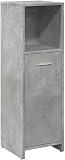 vidaXL Bathroom Cabinet Concrete Grey 30x30x95 cm Engineered Wood - 1
