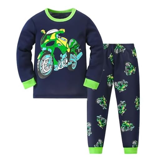 Pilipulu Pijamas Niños Algodón Puro Dinosaurio Coche Espacio Manga Larga Otoño Invierno 6 Años