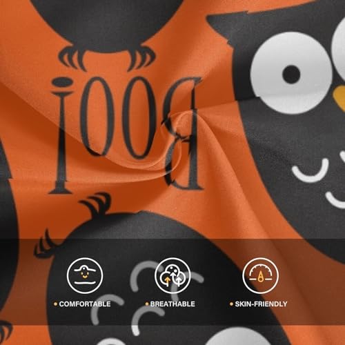 Seamless Cute Owls Boo Birds Short Sleeve Hawaiian Button Down Shirts and Short Sets for Boys Toddler Summer Outfits4