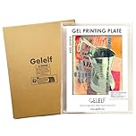 GELELF Gel Printing Plate No Aging & Bubbling, Reusable Gel Plates for Monoprinting -Printmaking Art Supplies for Card Making, Book Press, Journaling, Scrapbooking (8" x 10" | 20.5 x 25.5 cm)