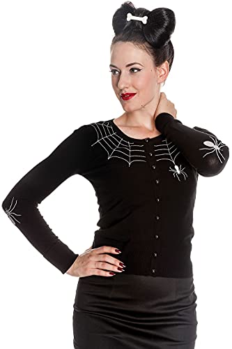 Hell Bunny Spider Vintage Style Retro Long Sleeve Sweater Cardigan