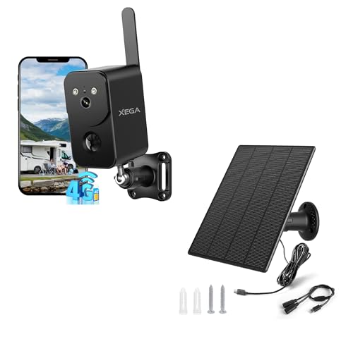 Xega 4G LTE Überwachungskamera mit SIM Karte 10000mAh Akku im...