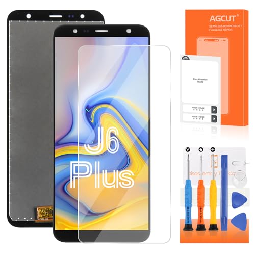 AGCUT Écran de Rechange pour Samsung Galaxy J6 Plus LCD Display pour Samsung J6 Plus J610 J610G J610FN LCD Ecran Replacement Tactile Digitizer Full Assembly...