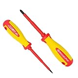 MichaelPro MP002031 2-Piece VDE Insulated Electricians Screwdrivers Set, Professional Phillips and S