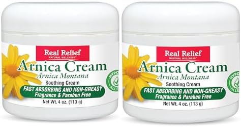 Arnica Cream, Natural, Non-Greasy, Hypoallergenic and Unscented, 4 oz (Pack of 2)