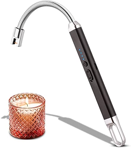 Image of Crasts USB Plasma Rechargeable Electric Gas Lighter for Pooja Room, Candles, BBQ, Multi Purpose - 360 Degree Flexible & Windproof (Multicolor)