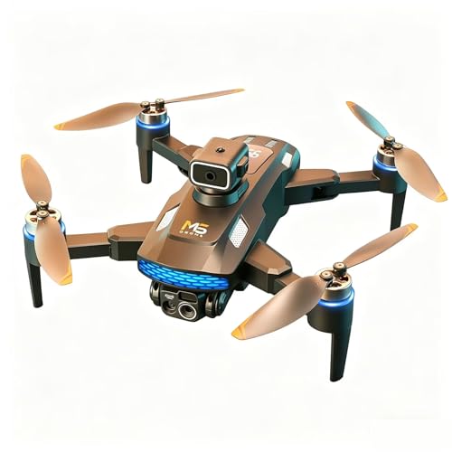 M6 Brushless Power Dual Camera Drone with Remote Control Screen for 8K Aerial Photography Quadcopter Aircraft with Optical Flow Hover Intelligent Obstacle Avoidance (RC Screen-Battery*3)