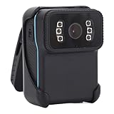 VBESTLIFE 1080P HD-Polizei-Körperkamera, Tragbare Körperkamera, wasserdichte, Am Körper Getragene Kamera mit WLAN, Nachtsicht, für Strafverfolgungsrekorder, Sicherheitspersonal