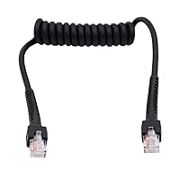 Vista 1 de cablecc Estiramiento en espiral RJ45 Cat6 8P8C UTP macho a macho Cable LAN Ethernet Red Patch Cord 39.4 in