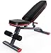 HSBAIS Regulowana ławeczka do podnoszenia ciężarów, wielofunkcyjna ławka, treningowa, fitness, na brzuch i nogi, skośna ławka, czarna