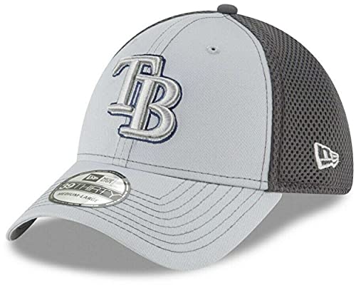 Casquette Tampa Bay Rays Grayed Out Neo 39Thirty visière courbée mode streetwear gris foncé