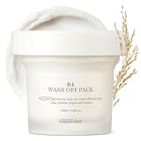 NATURECLASS R4 Rice Wash Off Facial Mask – 4-in-1 Korean Skin Care, Pore Refining, Gentle Exfoliating, Hydrating, Smooth Texture, Rice Ferment & Enzyme, Soft Cream Wash-Off, 3.38 fl oz