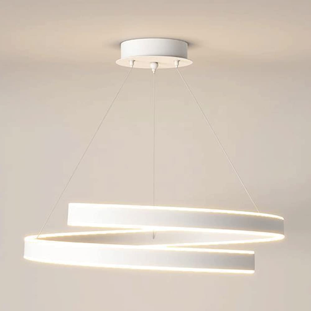 Lampe suspendue linéaire LED 6000K en métal noir et acrylique pour salle à manger