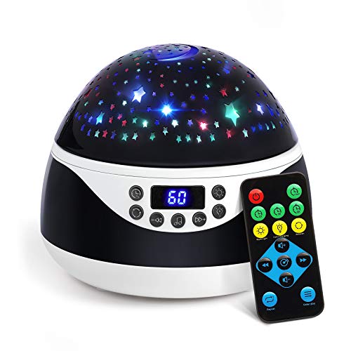 2020 Newest Star Projector with 9 Vivid Light Patterns and 12 Lullabies, Silent