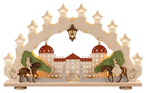 Preisvergleich Produktbild weigla Schwibbogen / Lichterbogen"Moritzburg" 15 flammig Erzgebirge garantiert