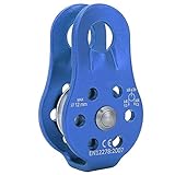 SANON Polea Doble de Aleación de Aluminio 26Kn Tirolina Cable de Rescate Carretilla Equipo de Escalada Al Aire Libre Trabajo Aéreo Montañismo Tándem de Elevación