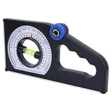 Oumefar Neigungsmessendes ABS-Füllstandmessgerät für Tiefbauprojekte, Ergonomisches Design, Hochgenaue Ablesung, Geeignet für Tiefbauprojekte, Schwarz (Magnetisch)