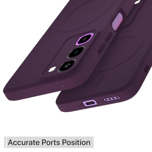 Image of Outlouders Back Cover for Realme P4R 5G | Soft Matte Silicone | Slim Fit | Magnetic-Safe Logo Design (Magnetic-Safe Not Compatible) | Shockproof | Camera Protection Bumper Case (Purple)