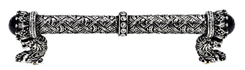 Carpe Diem Hardware 6522-9C-Ox Crowning Glory Queen Penelope O.C. Pull with Swarovski Crystals and Semi-Precious Stones, 5-Inch