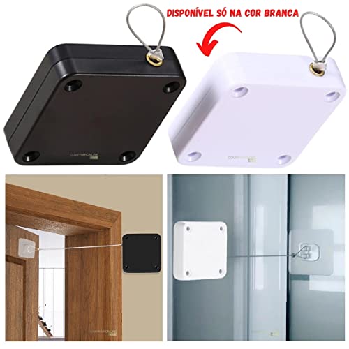 Fechador De Porta Automático Branco Mola Tensão Casa Escritório Loja