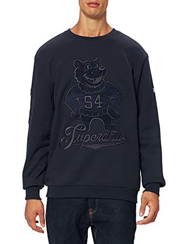 Superdry Collegiate Crew Sweatshirt Sudadera, Eclipse Navy, M para Hombre