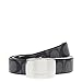 Coach Heritage Signature Coated Canvas Reversible Belt F64828 Charcoal Black