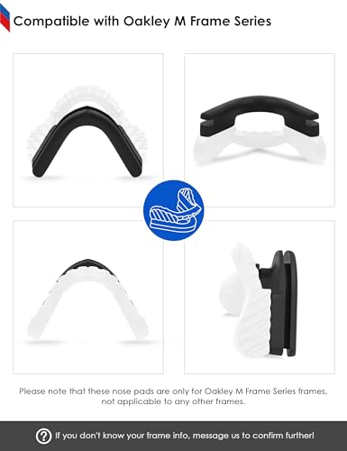Image of BLAZERBUCK Replacement Nose Pads Nose Pieces for Oakley M Frame Series Sunglasses - White