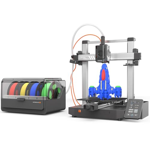 Anycubic Kobra 3 V2 Combo, New Upgrade Multicolor 3D Printer, Max 600mm/s High Speed Built-in Camera...