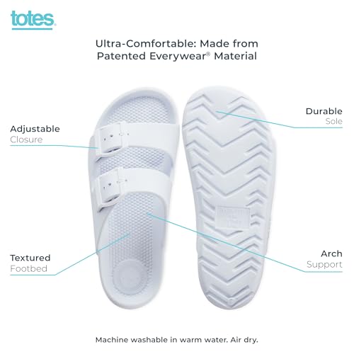 Image of totes Women's Everywear Lightweight Waterproof Adjustable Double Buckle Slide Sandal
