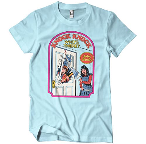T-Shirt Steven Rhodes Officiel Knock Knock Vintage Coton Noir pour Homme